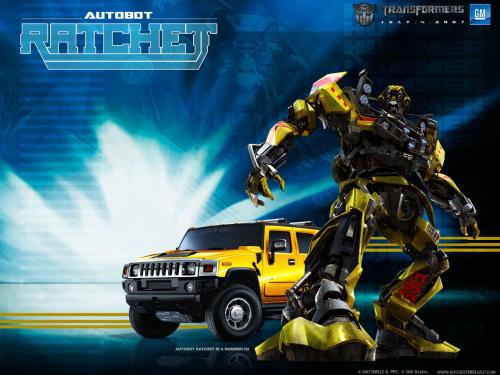 картинка из Transformers, трансформация авто в боевых роботов
